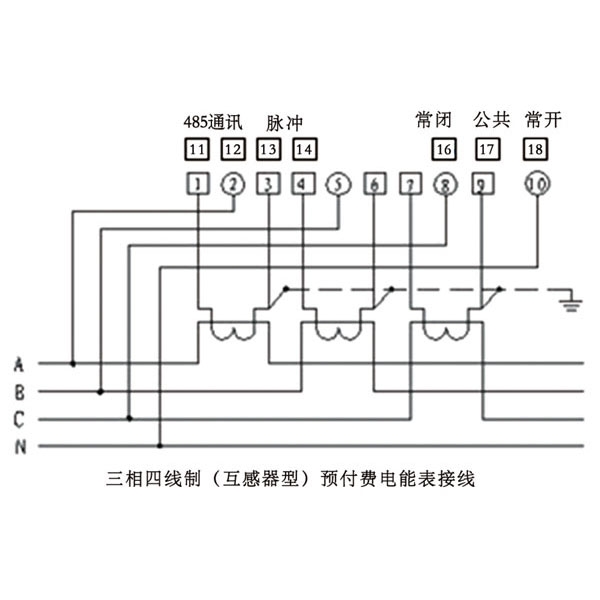 單相、三相電能表外形尺寸圖及接線(xiàn)圖